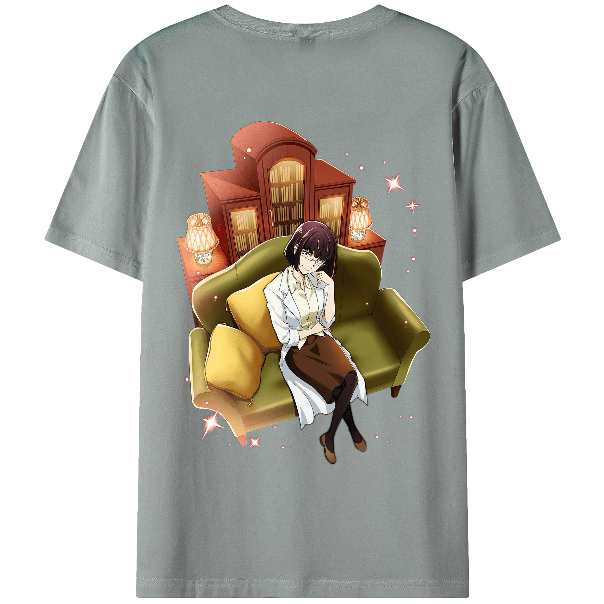（画像用） 文豪ストレイドッグス Bungo Stray Dogs 綿100％ メンズ半袖Tシャツ（バックプリント） 通気性